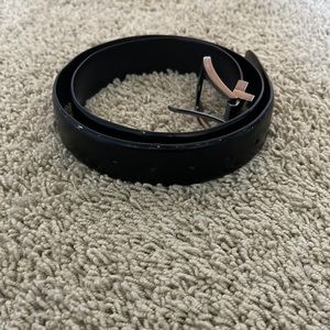 Black and silver belt